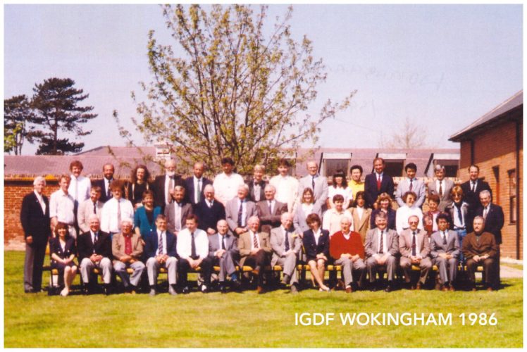 Group photo at IGDF Wokingham in 1986.